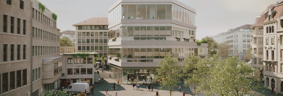 Visualisierung der neuen Kantons- und Stadtbibliothek
